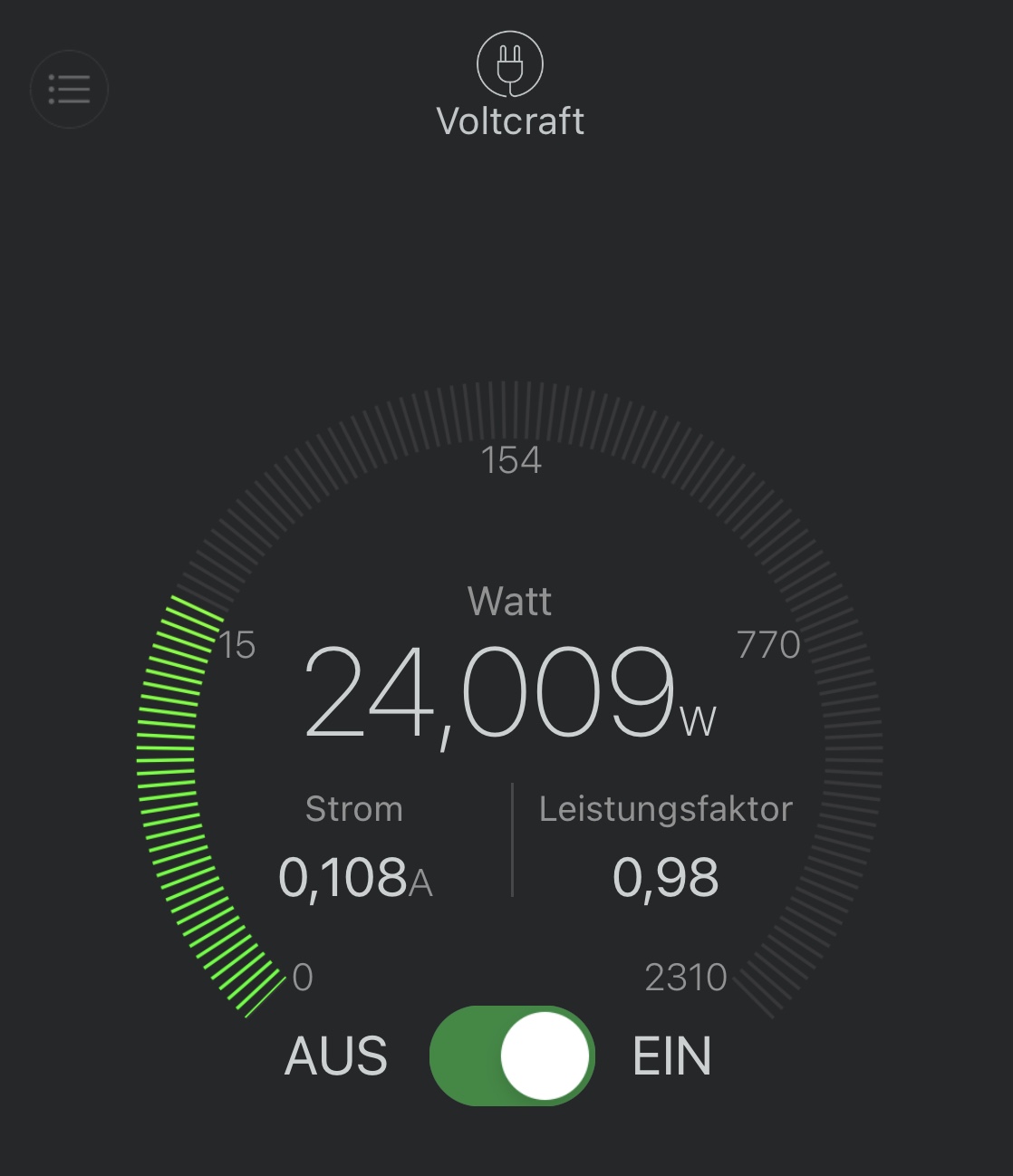 OZ 50 Stromverbrauch