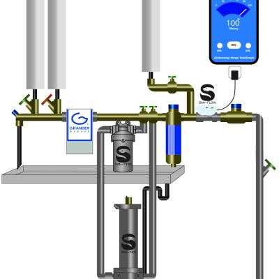 SAN-MAXI: Floor mounting example in a single-family home